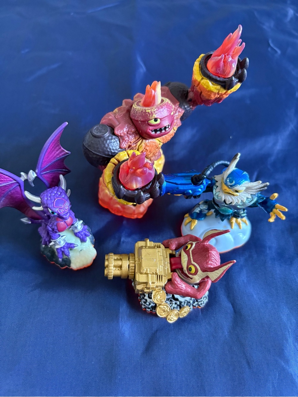 Skylanders Character Figures Lot of 4 Eruptor Trigger Happy Whirlwind